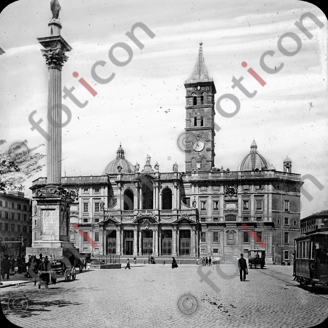 Santa Maria Maggiore | Santa Maria Maggiore - Foto foticon-simon-147-038-sw.jpg | foticon.de - Bilddatenbank für Motive aus Geschichte und Kultur